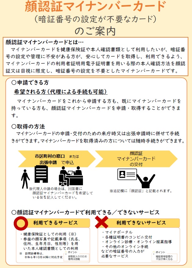 顔認証マイナンバーカード